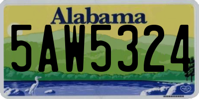 AL license plate 5AW5324