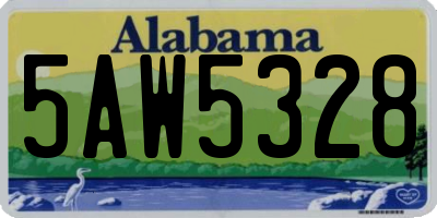 AL license plate 5AW5328