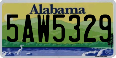 AL license plate 5AW5329