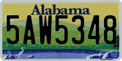 AL license plate 5AW5348