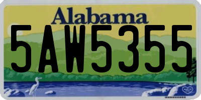 AL license plate 5AW5355