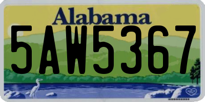 AL license plate 5AW5367