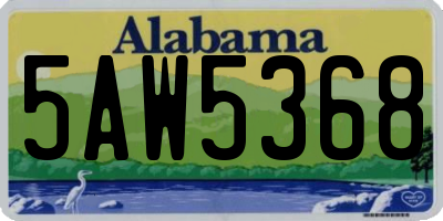 AL license plate 5AW5368