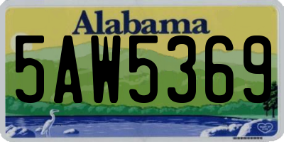 AL license plate 5AW5369