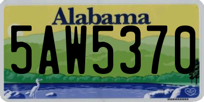 AL license plate 5AW5370