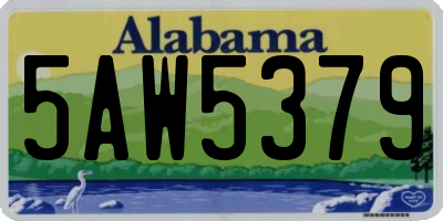 AL license plate 5AW5379