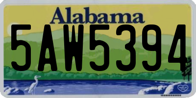 AL license plate 5AW5394