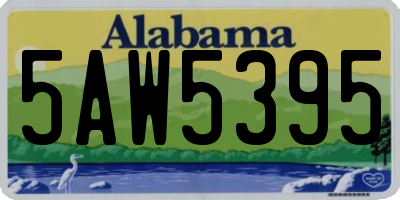 AL license plate 5AW5395