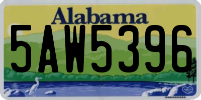AL license plate 5AW5396