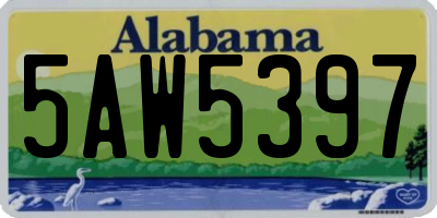 AL license plate 5AW5397