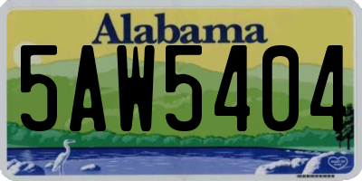 AL license plate 5AW5404