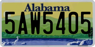 AL license plate 5AW5405