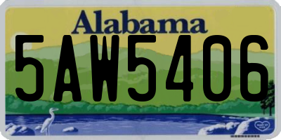 AL license plate 5AW5406