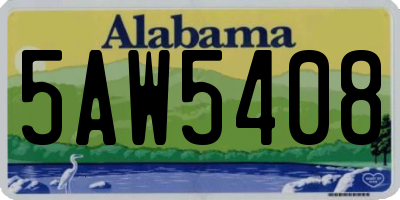 AL license plate 5AW5408