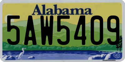 AL license plate 5AW5409