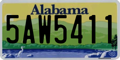 AL license plate 5AW5411