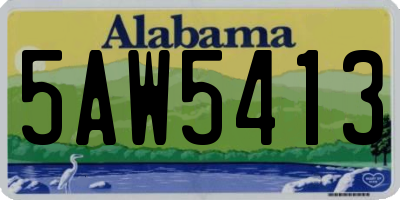 AL license plate 5AW5413