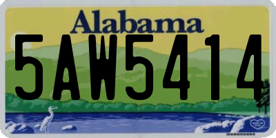 AL license plate 5AW5414