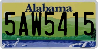 AL license plate 5AW5415