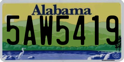 AL license plate 5AW5419