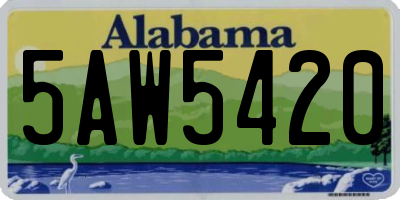 AL license plate 5AW5420
