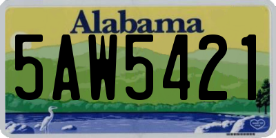AL license plate 5AW5421