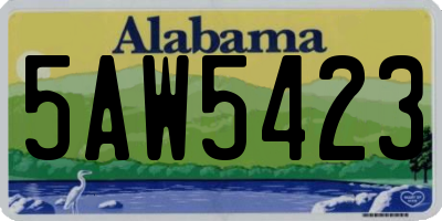 AL license plate 5AW5423