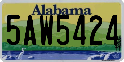 AL license plate 5AW5424