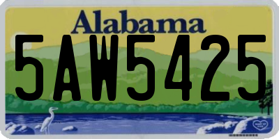 AL license plate 5AW5425