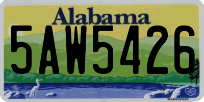 AL license plate 5AW5426