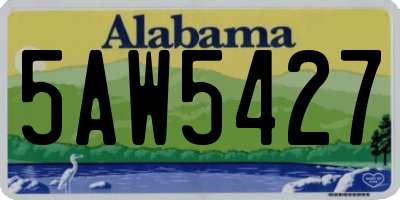 AL license plate 5AW5427