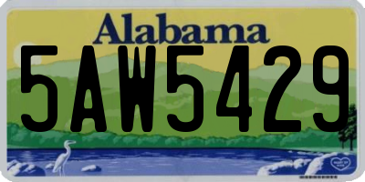 AL license plate 5AW5429