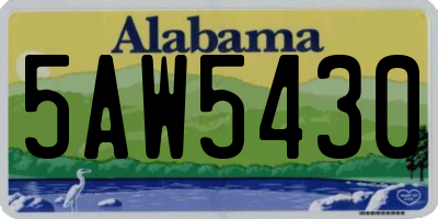 AL license plate 5AW5430