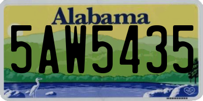 AL license plate 5AW5435