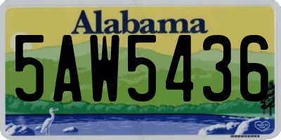 AL license plate 5AW5436