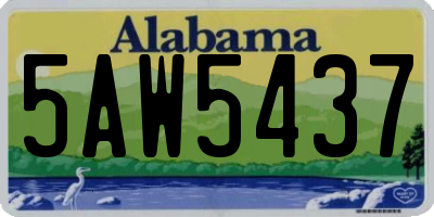 AL license plate 5AW5437