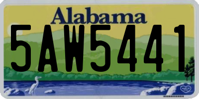 AL license plate 5AW5441