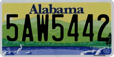 AL license plate 5AW5442