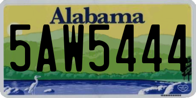 AL license plate 5AW5444