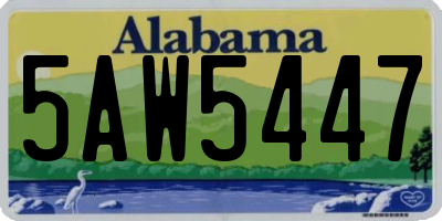 AL license plate 5AW5447