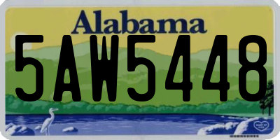 AL license plate 5AW5448