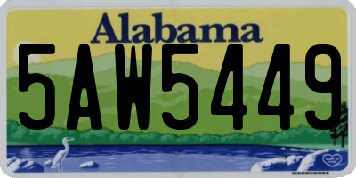 AL license plate 5AW5449