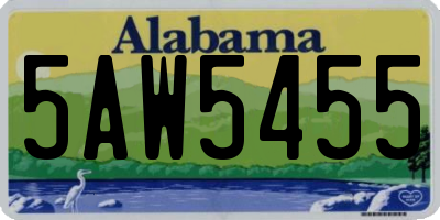 AL license plate 5AW5455