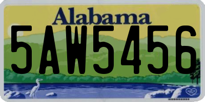 AL license plate 5AW5456
