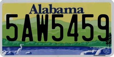 AL license plate 5AW5459