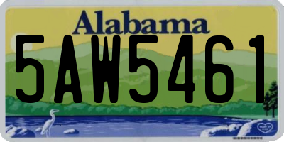 AL license plate 5AW5461