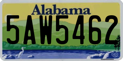 AL license plate 5AW5462