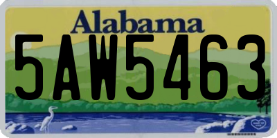 AL license plate 5AW5463