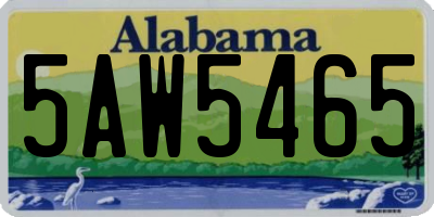 AL license plate 5AW5465