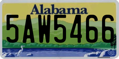 AL license plate 5AW5466